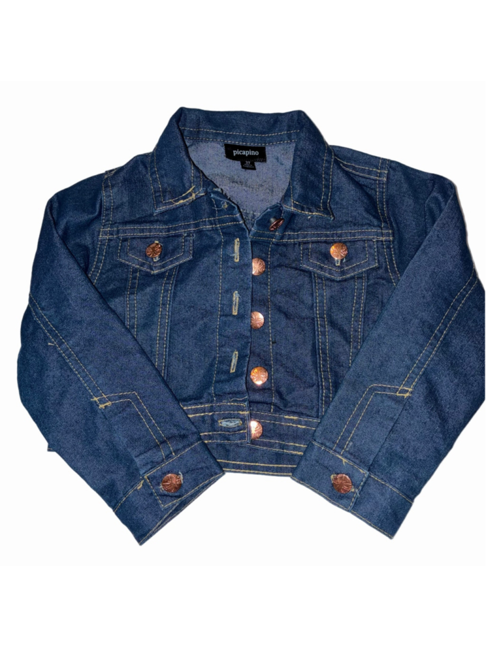 Girls Picapino Blue Denim Jean Jacket Size 3T